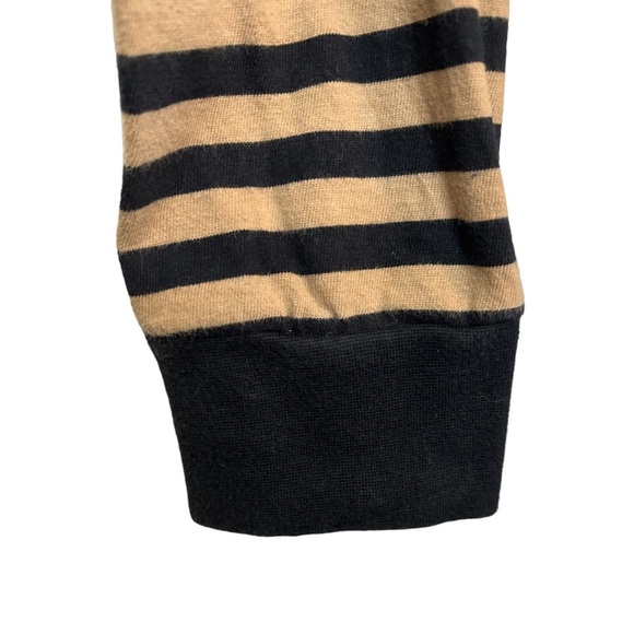 HUF Worldwide Black And Tan Striped Long Sleeve T Size Small - Picture 6 of 8